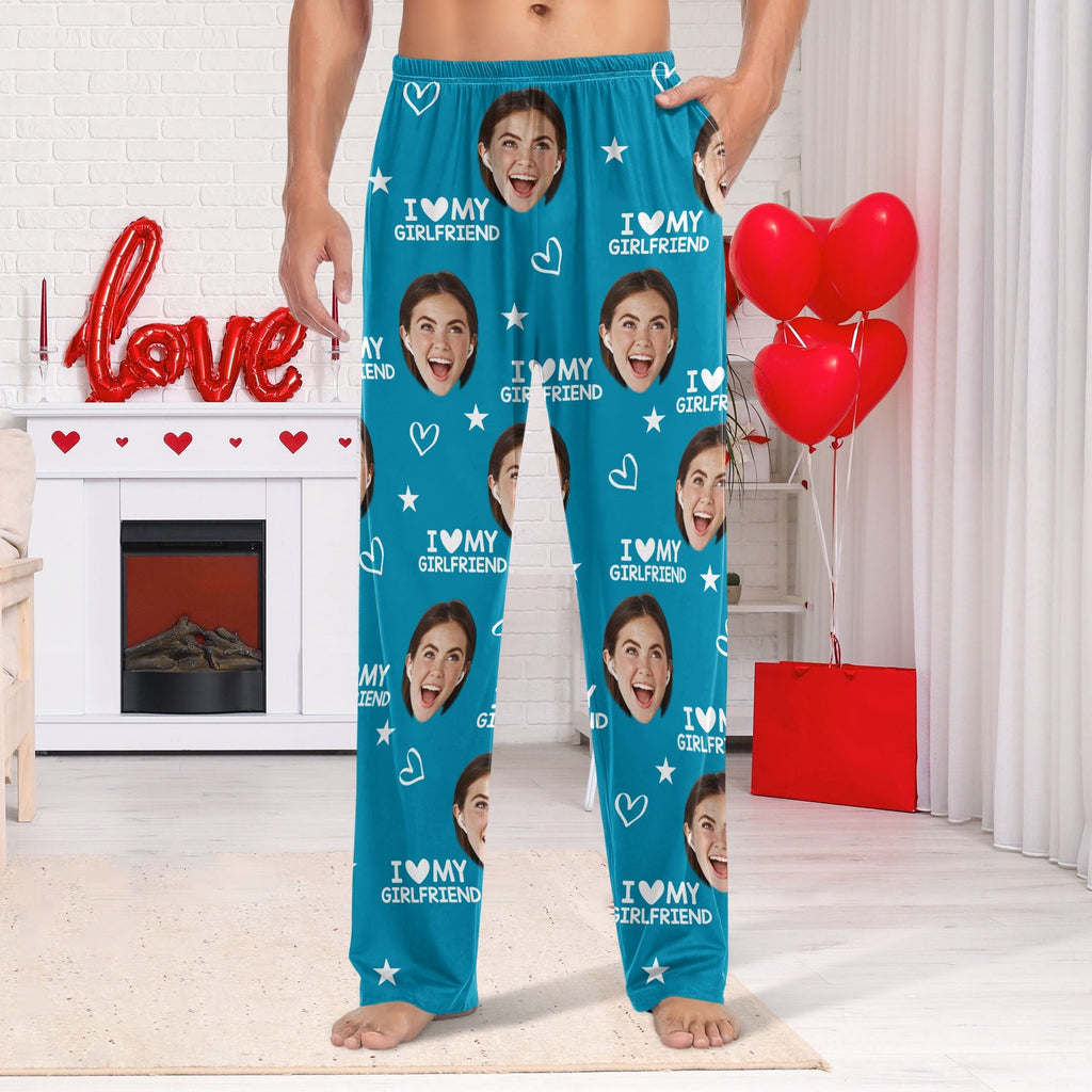 Custom Photo I Love My Boyfriend/Girlfriend Valentine's Gift Pajamas For Couple TH10 892335