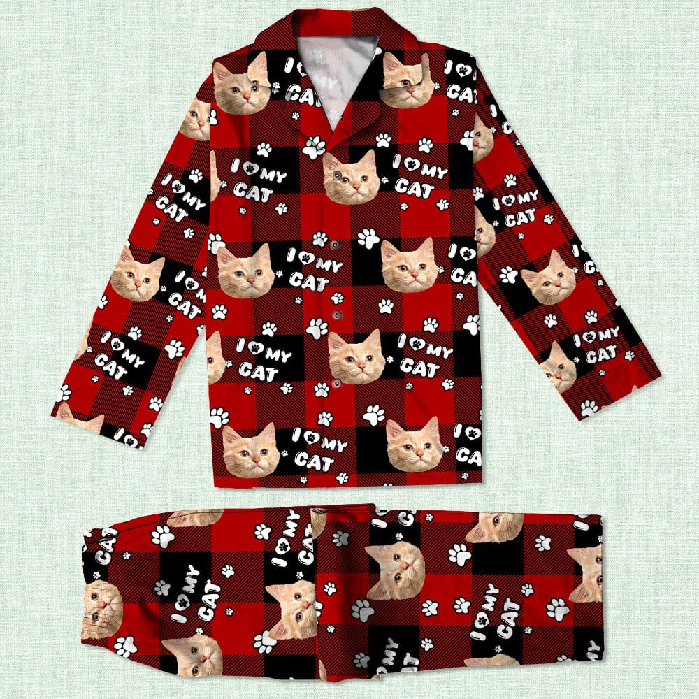 Custom Photo I Love My Dog, I Love My  Cat  Pajamas HA75 895092
