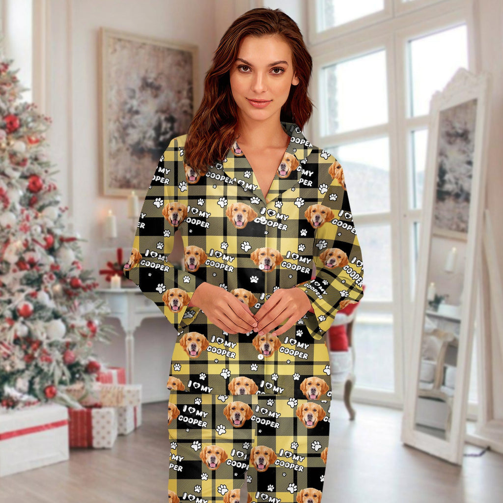 Custom Photo I Love My Dog, I Love My  Cat  Pajamas HA75 895092