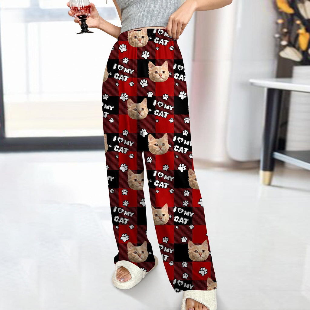 Custom Photo I Love My Dog, I Love My  Cat  Pajamas HA75 895092