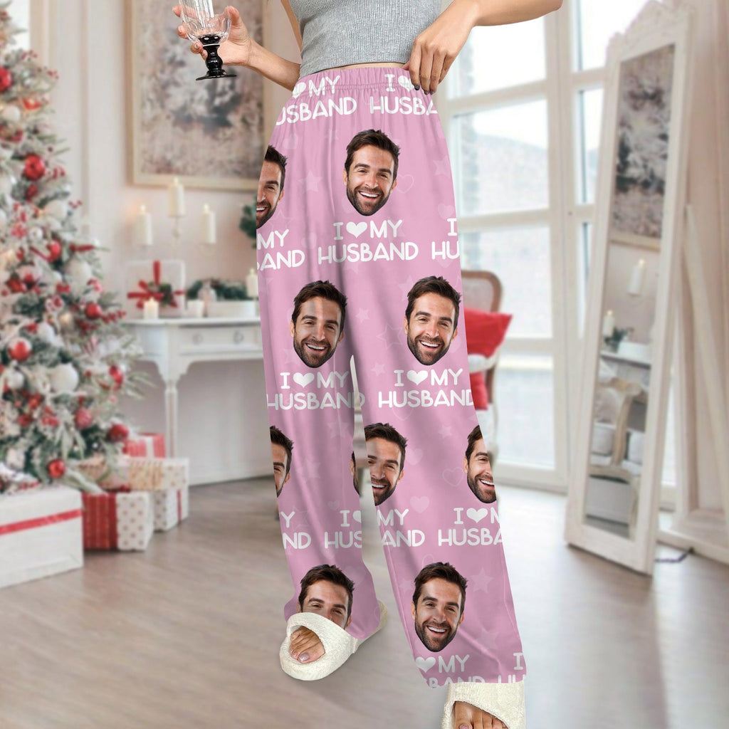 Custom Photo I Love My Girlfriend Boyfriend Pajamas Valentines Gift For Him Her Husband Wife HA75 895042