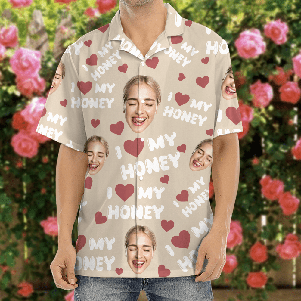 Custom Photo I Love My Wife/ Girlfriend/ Husband/ Boyfriend Hawai Shirt Valentine's Day, Anniversary Gift HA75 891826