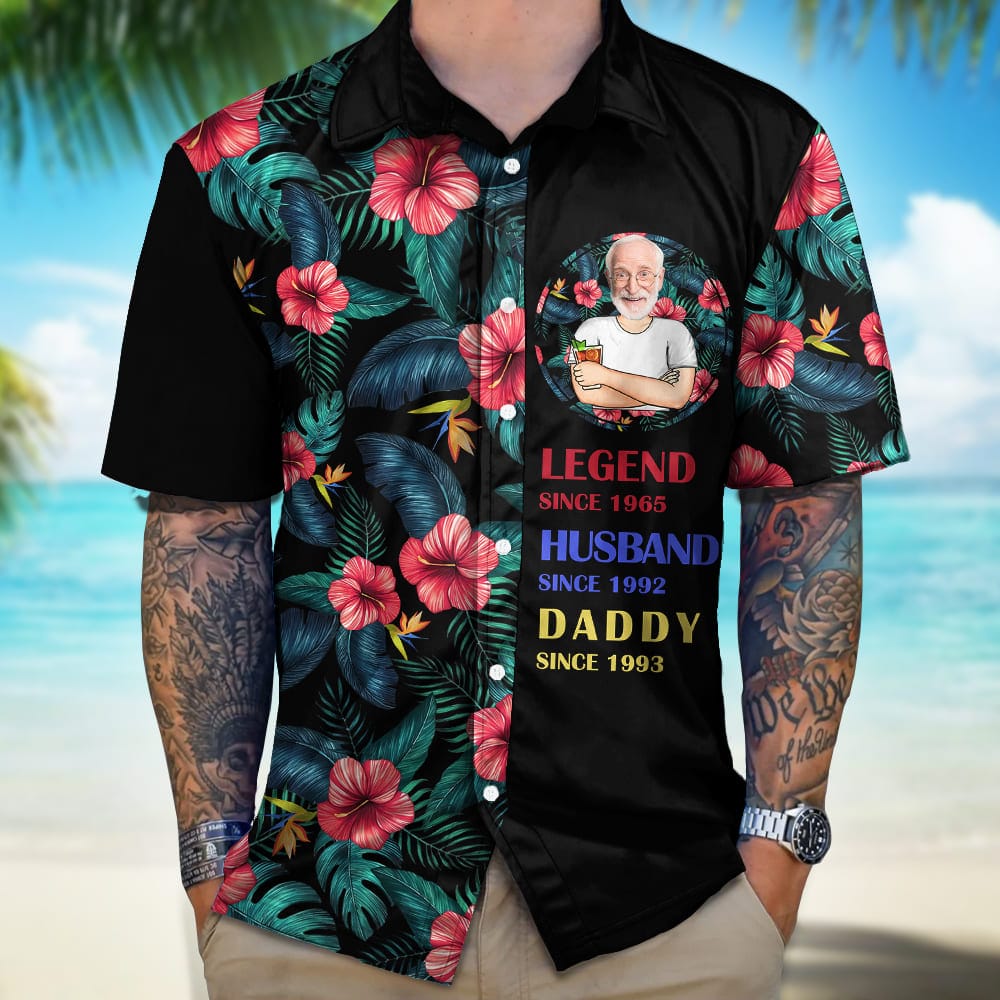 Custom Photo Legend Husband Dad Grandpa Hawaii Shirt TH10 891093