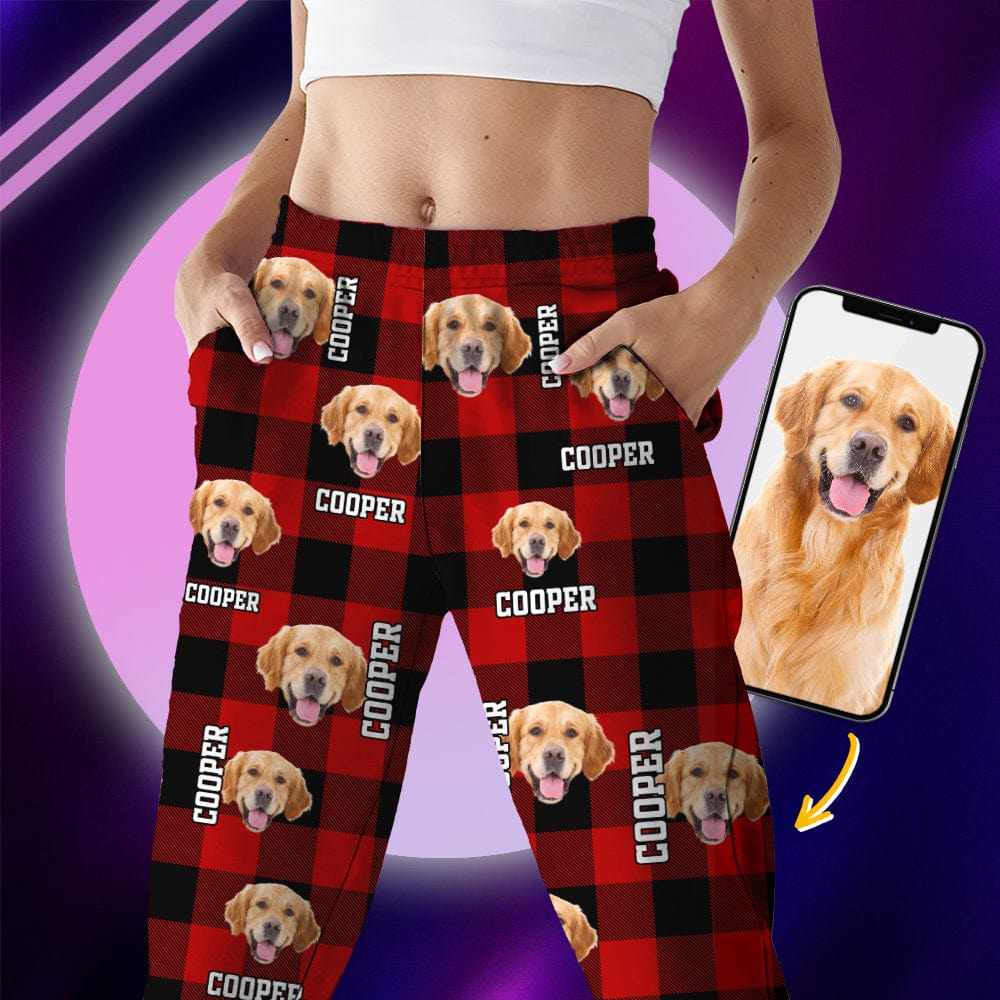 Custom Photo Name Dog Cat Flannel Pajamas HO82 K228 888737