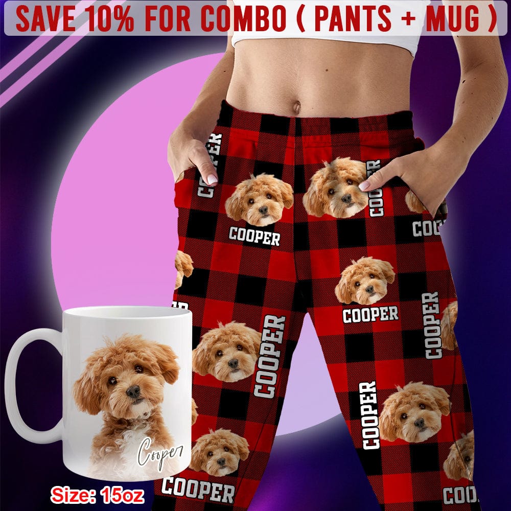 Custom Photo Name Dog Cat Flannel Pajamas HO82 K228 888737