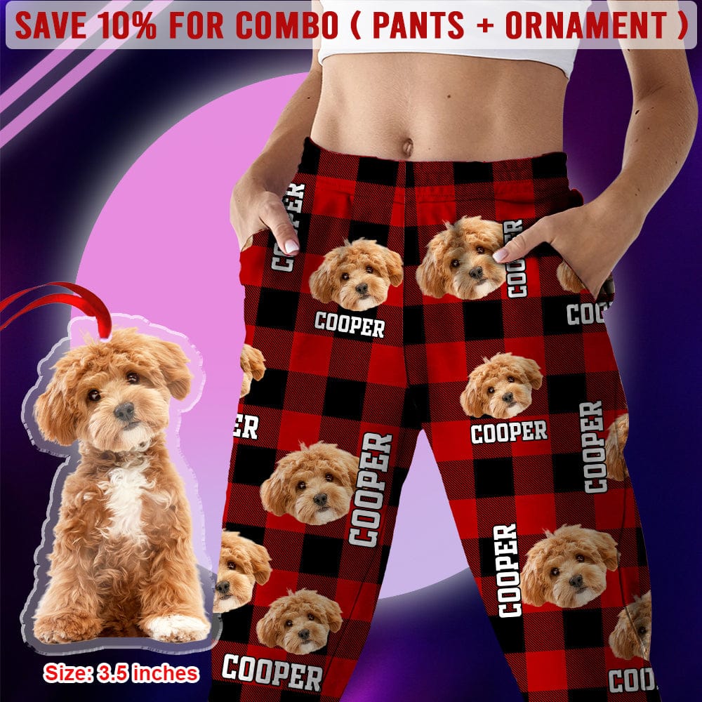Custom Photo Name Dog Cat Flannel Pajamas HO82 K228 888737