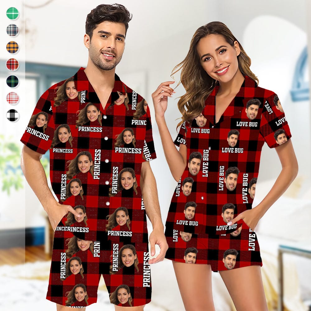 Custom Photo Name Dog Cat Short Pajamas K228 888793