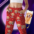 Custom Photo Name Paw Pattern Dog Cat Pajamas K228 888800