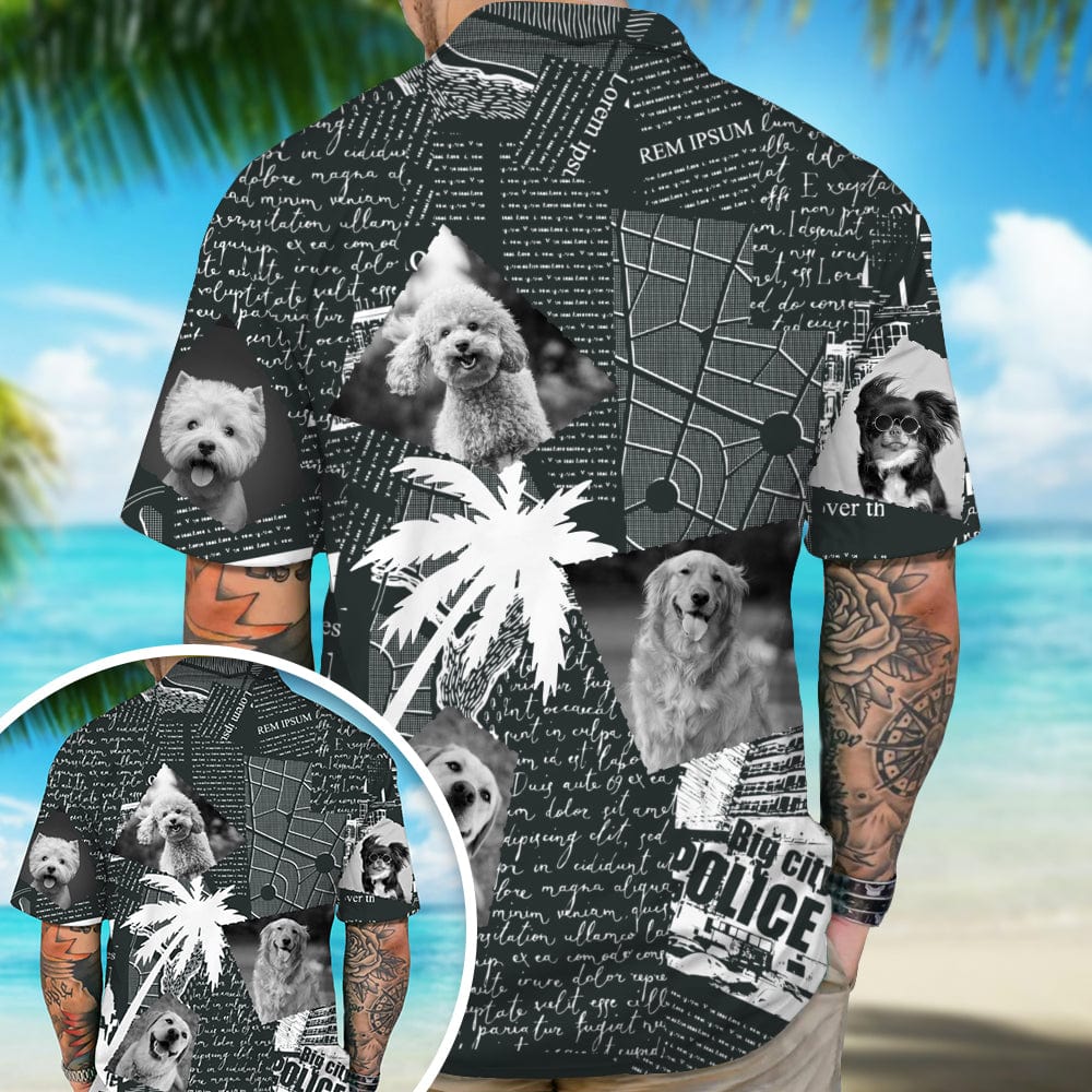 Custom Photo Newspaper Funny Pet Face Hawaii Shirt N304 890493