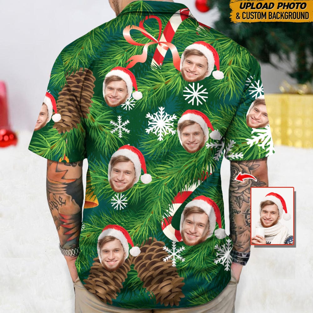 Custom Photo Snow Christmas Hawaii Shirt N304 888661