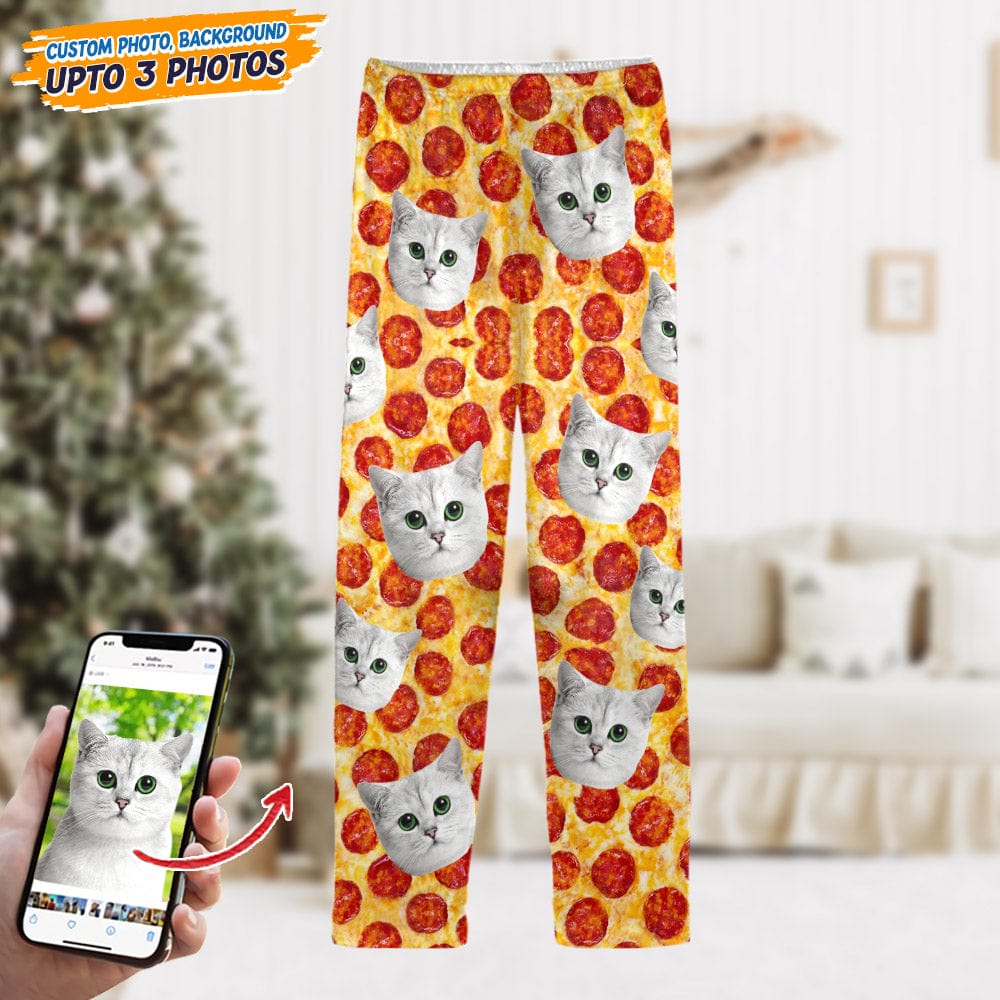 Custom Photo Tie Dye Background Cat Pajamas N304 HA75 888810