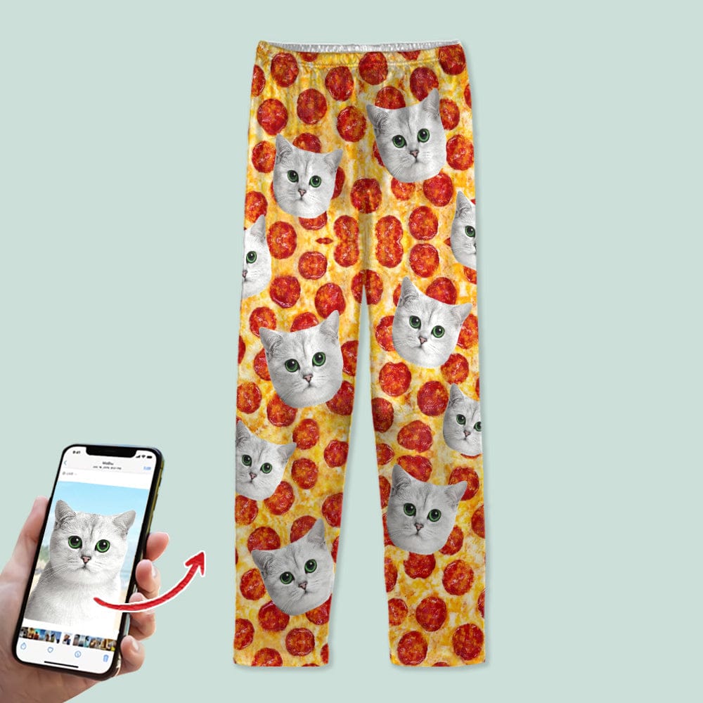 Custom Photo Tie Dye Background Cat Pajamas N304 HA75 888810