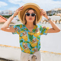 Custom Photo Tropical Dog Women Hawaii Shirt DA199 890421
