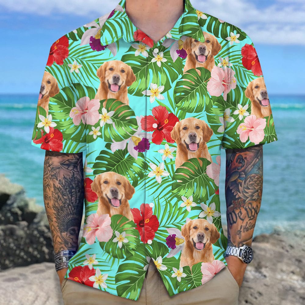 Custom Photo Tropical Dog Hawaiian Shirt K228 890395