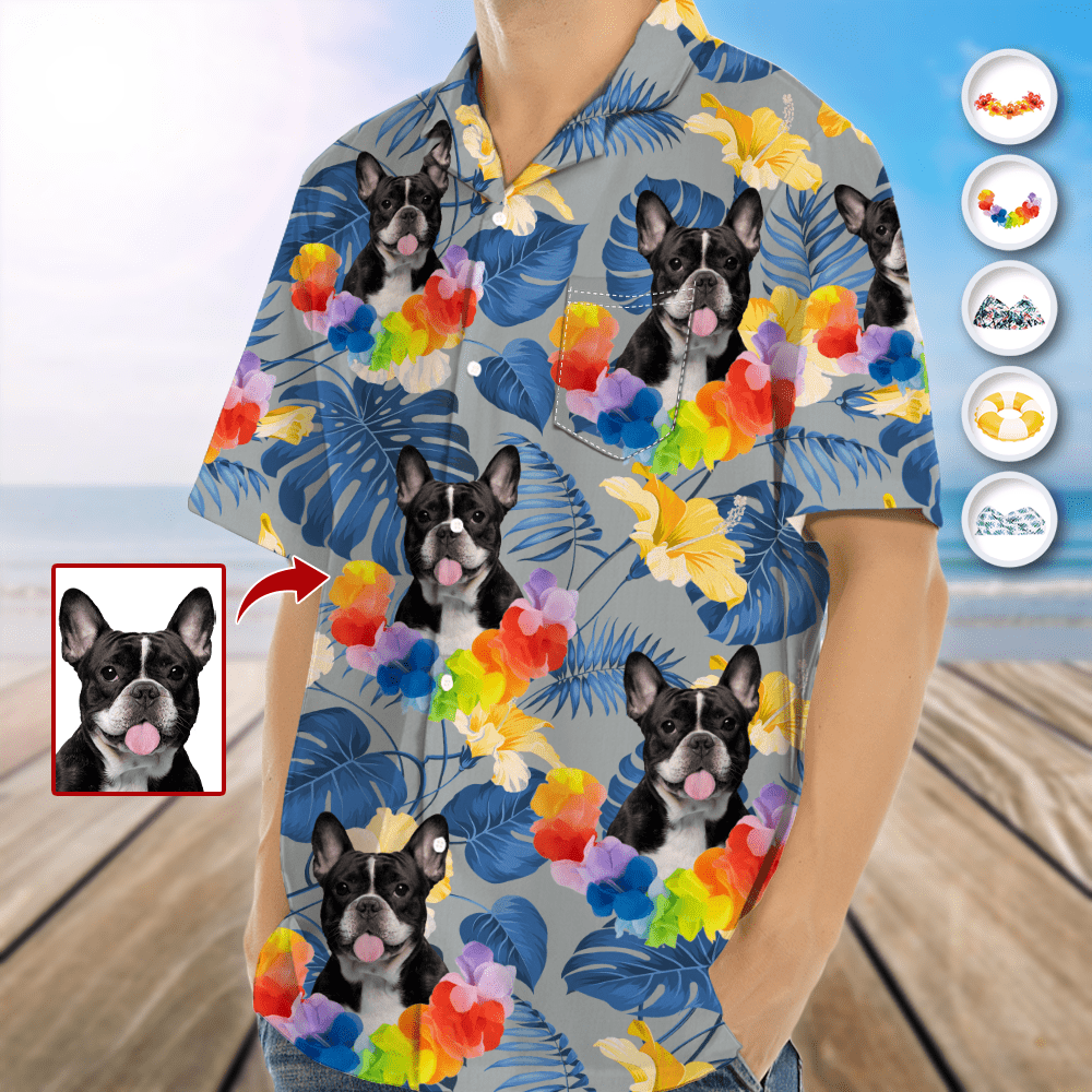Custom Photo Tropical Style Dog Hawaii Shirt HA75 890718