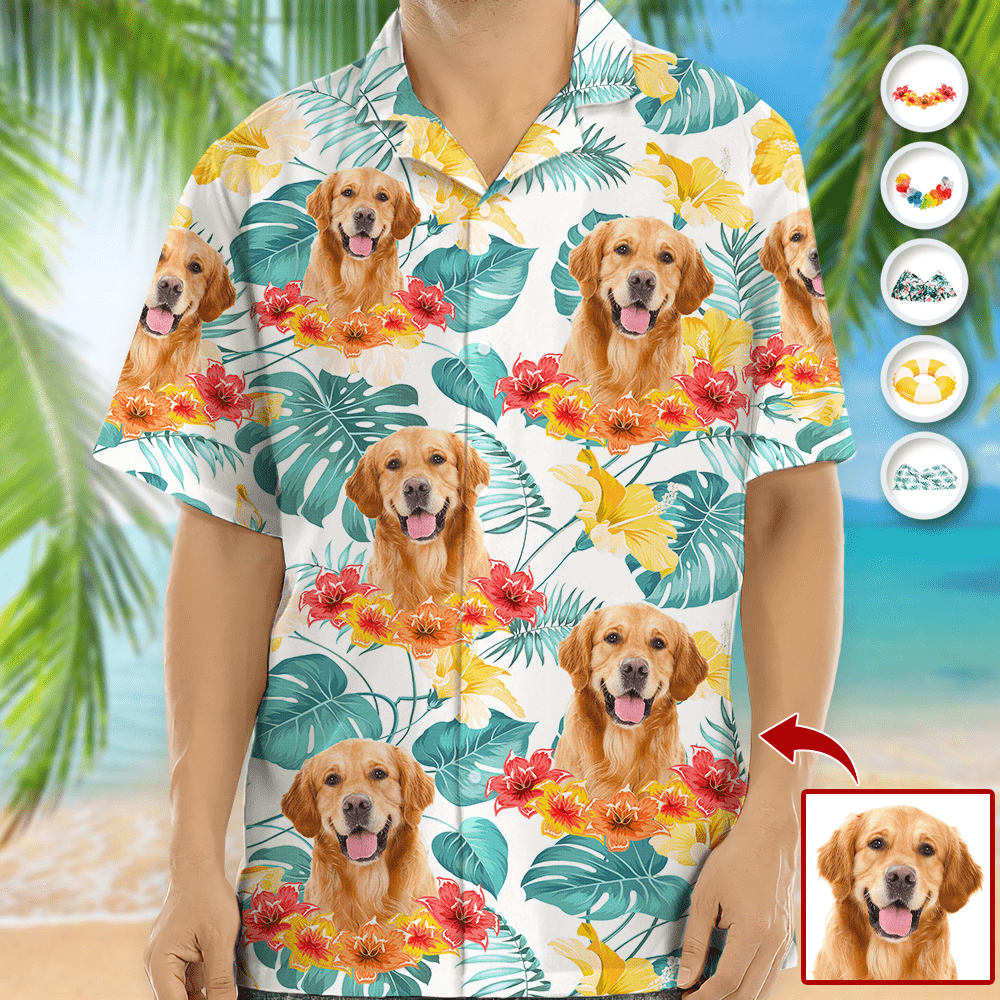 Custom Photo Tropical Style Dog Hawaii Shirt HA75 890718