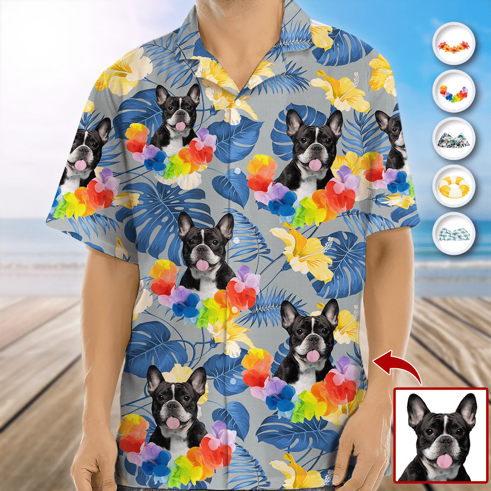 Custom Photo Tropical Style Dog Hawaii Shirt HA75 890718