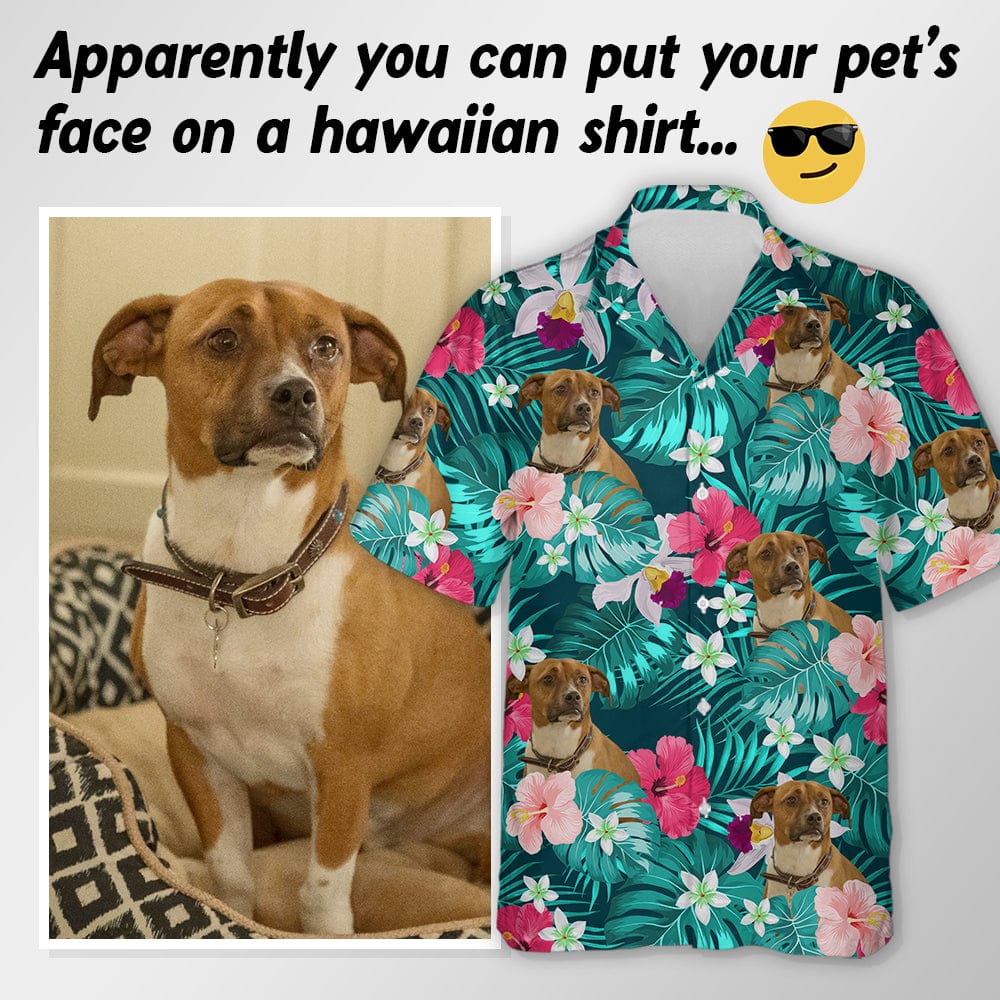 Custom Photo Tropical Style Dog Hawaii Shirt N369 8894165