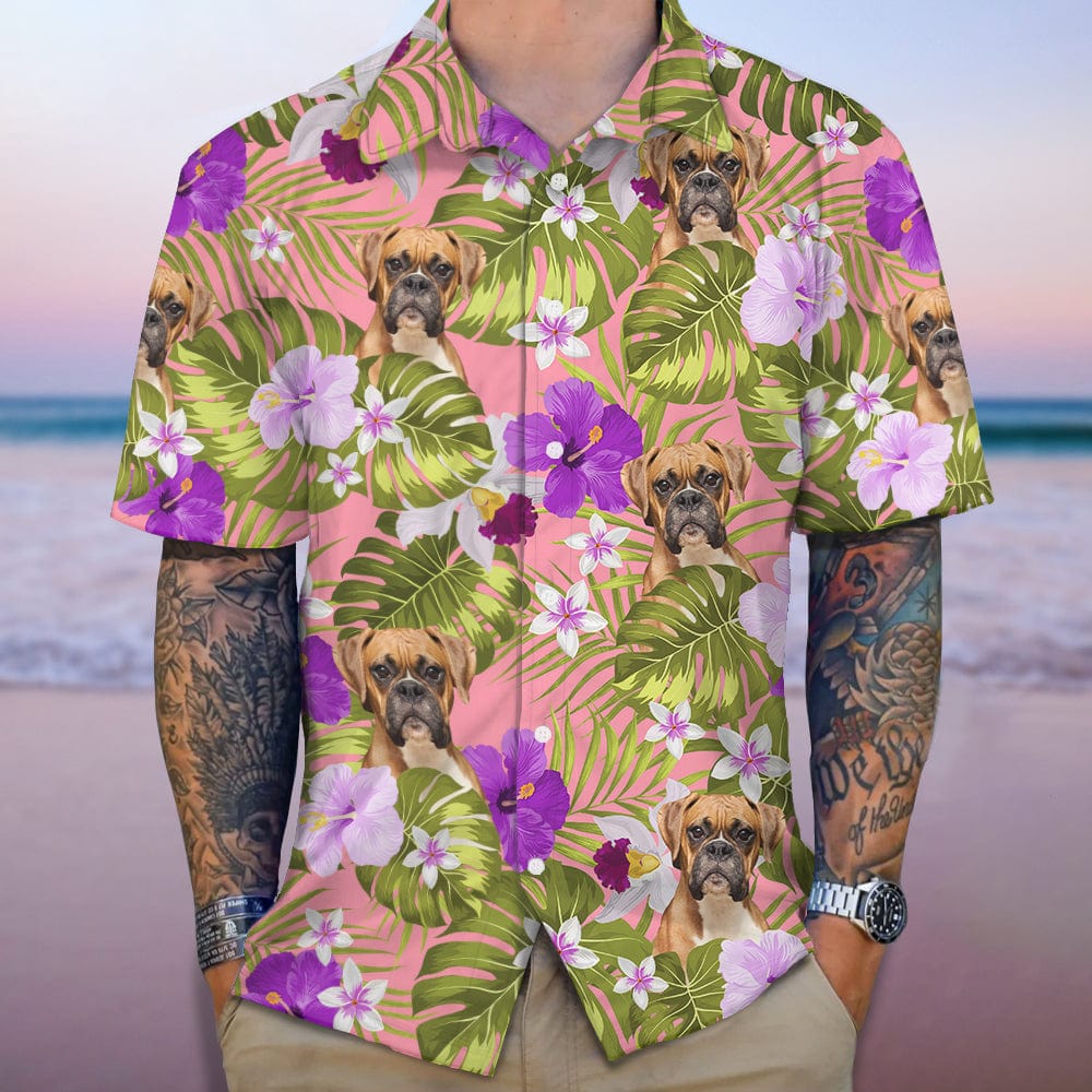 Custom Photo Tropical Style Dog Hawaii Shirt N369 8894165