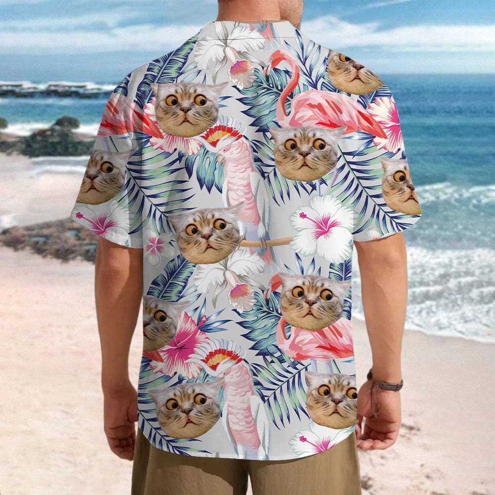 Custom Photo Vacation Style Cat Hawaii Shirt N304 890527