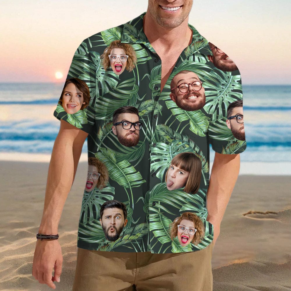 Custom Face Photo Vacation Style Hawaii Shirt N304 890529