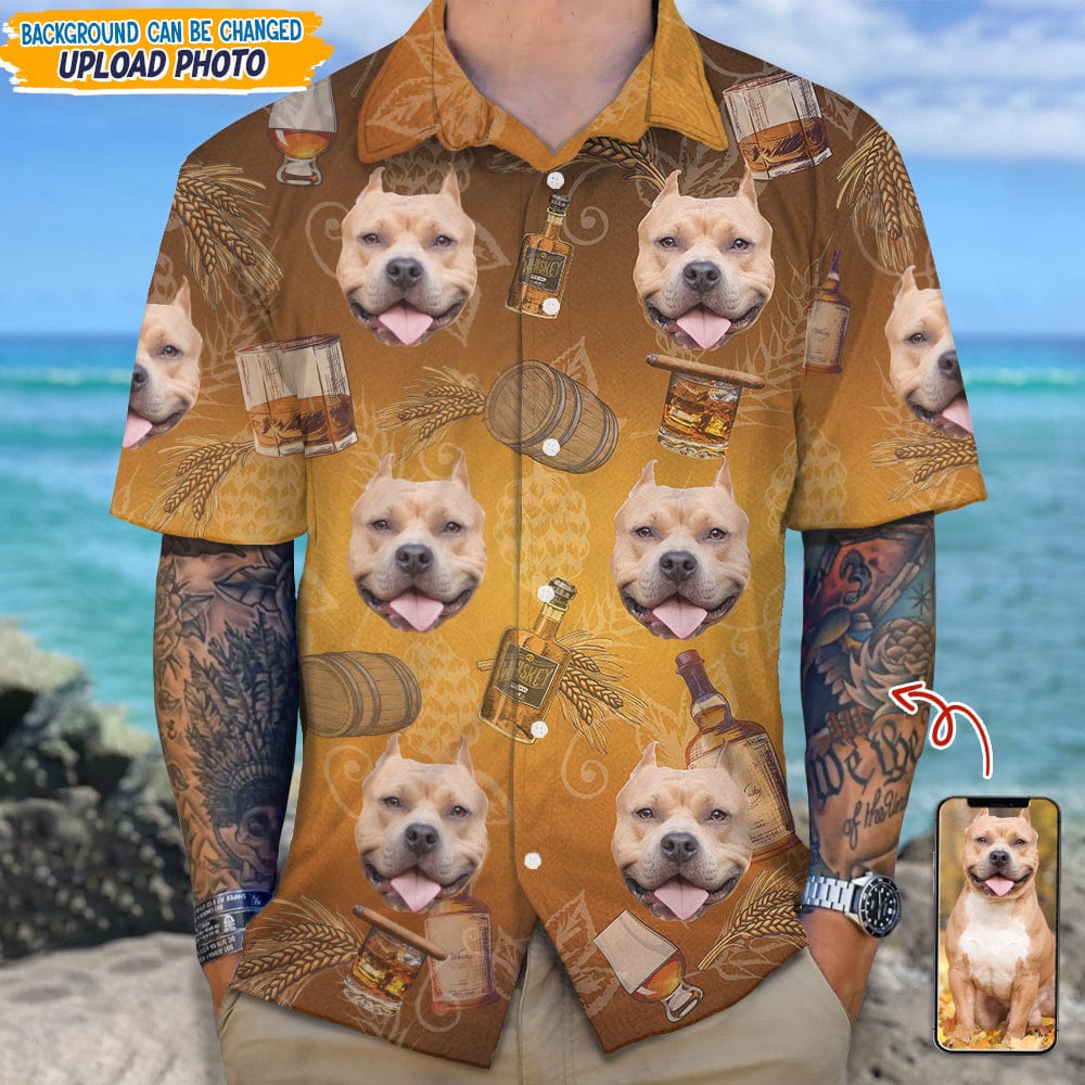 Custom Photo Whiskey And Dog Hawaii Shirt TA29 889367