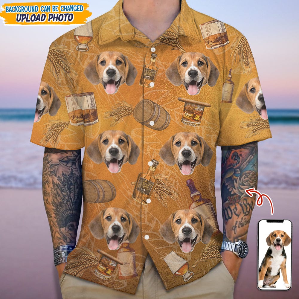 Custom Photo Whiskey And Dog Hawaii Shirt TA29 889367