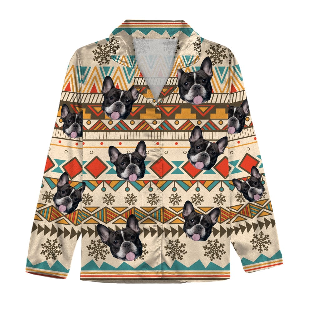 Custom Photo With Aboriginal Pattern Dog Pajamas TA29 889688