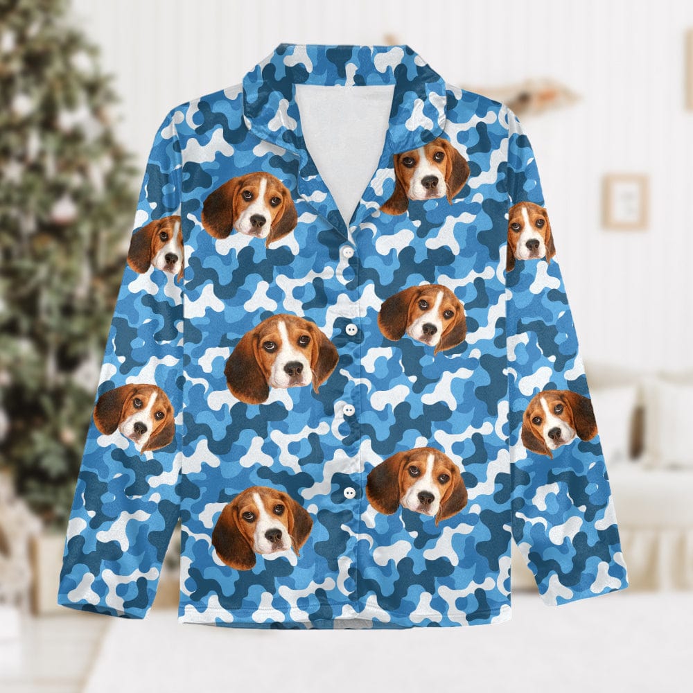 Custom Photo With Camo Background Dog Pajamas N304 888778