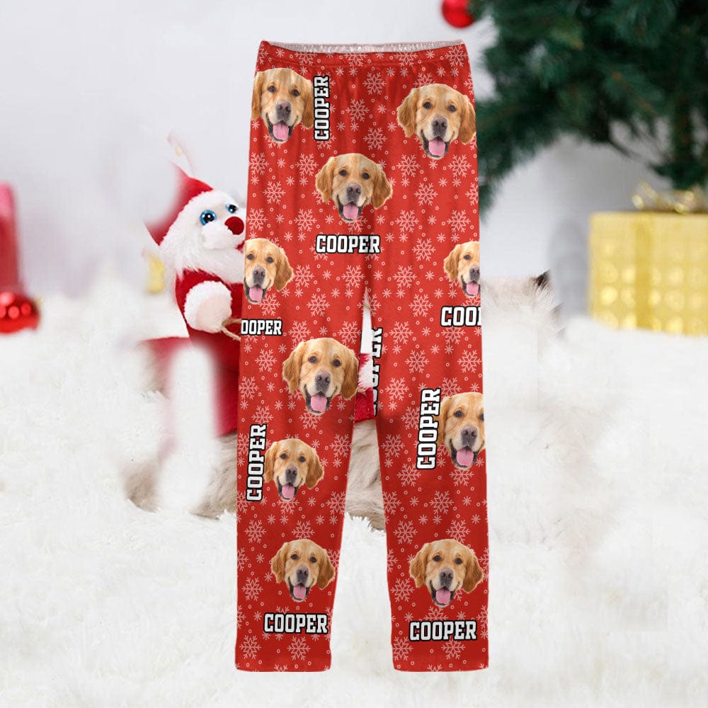 Custom Photo With Christmas Background For Dog Cat Lovers Pajamas T368 889936
