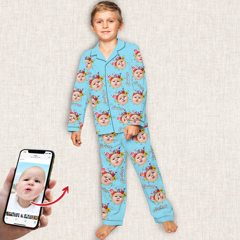 Custom Photo With Colorful Background Birthday Gift Pajamas HO82 891346