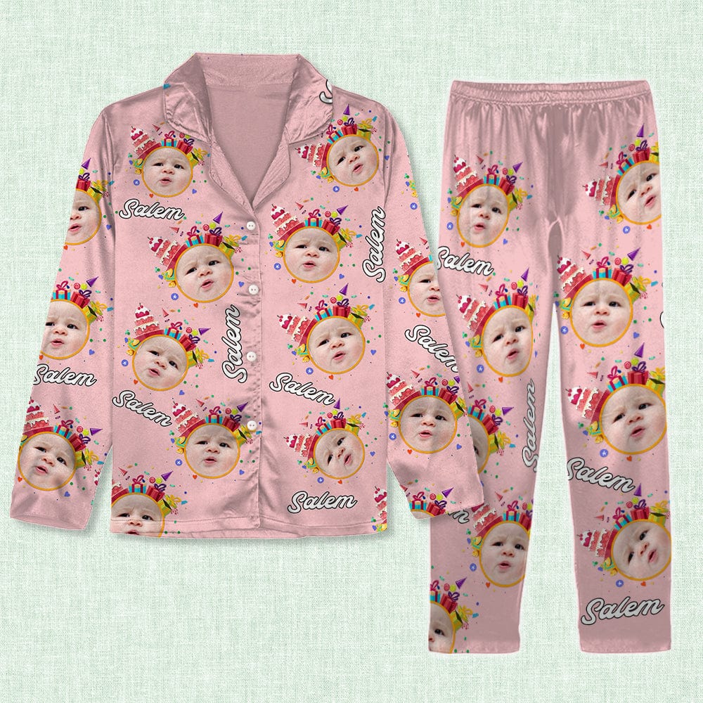 Custom Photo With Colorful Background Birthday Gift Pajamas HO82 891346