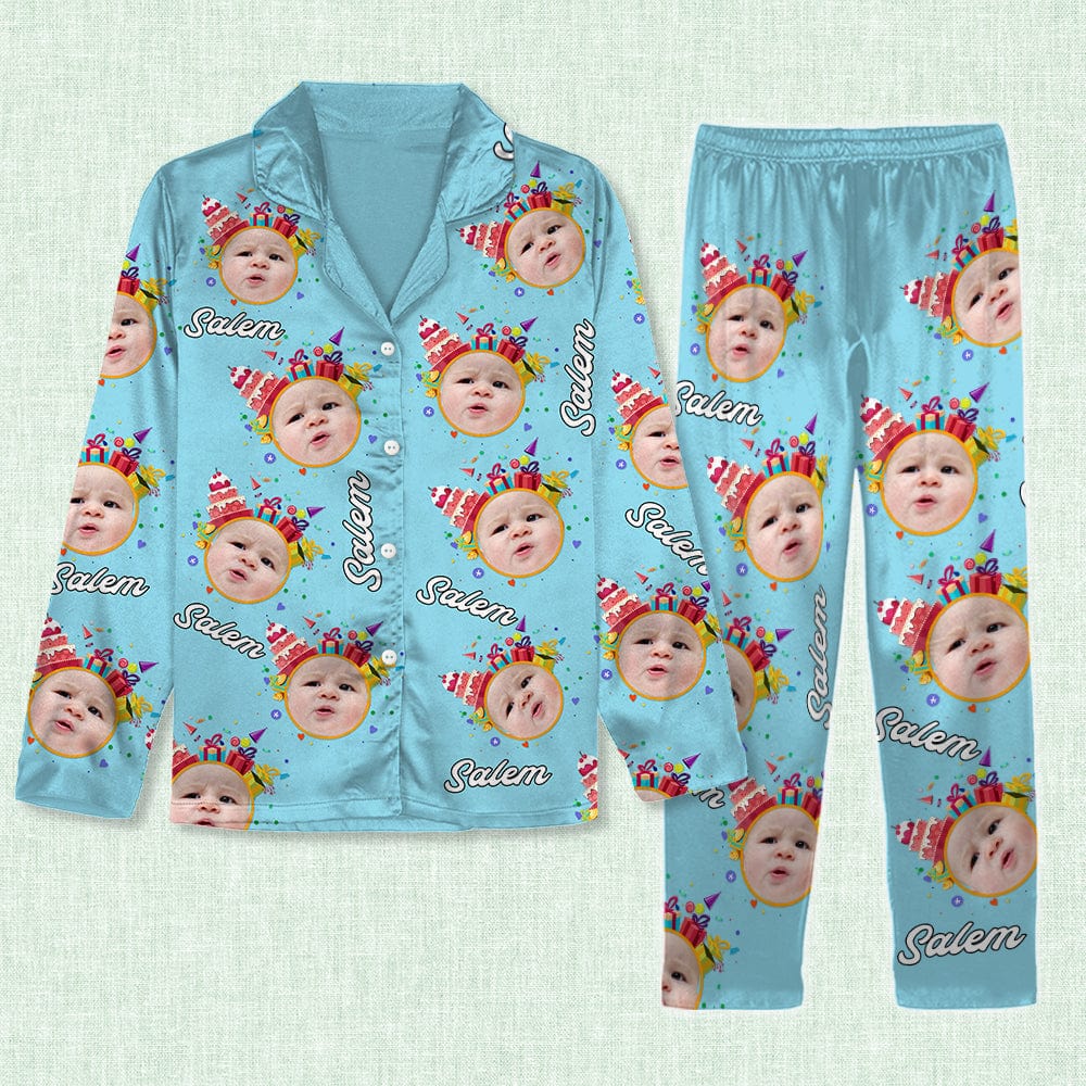 Custom Photo With Colorful Background Birthday Gift Pajamas HO82 891346