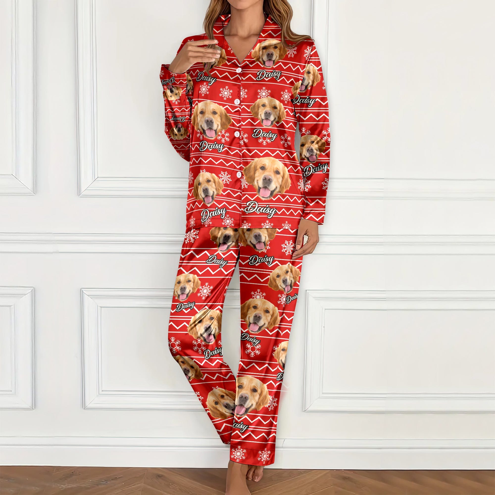 Custom Photo With Colorful Background For Dog Cat Lovers Satin Pajamas TH10 892063