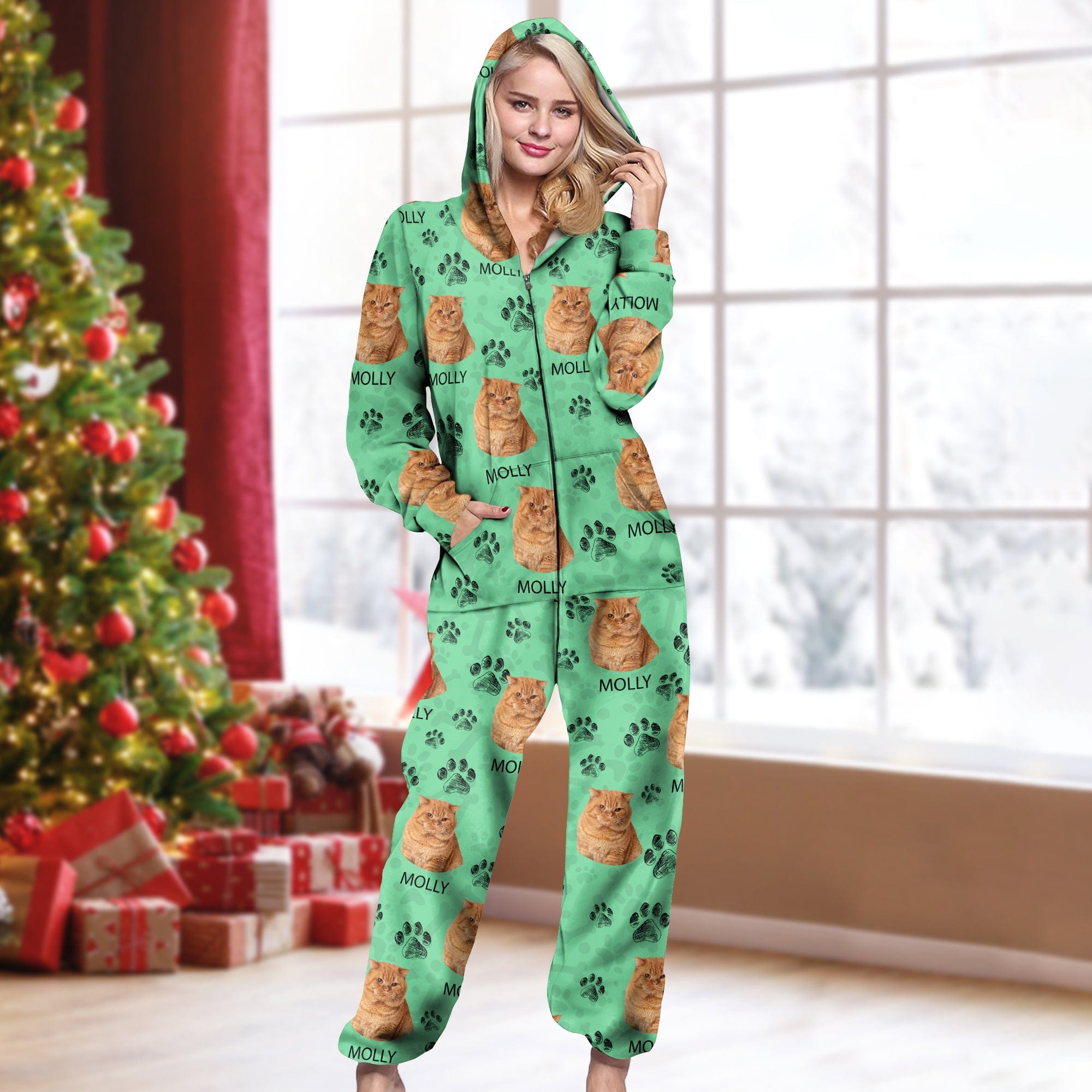 Custom Photo With Dog Cat Paw Onesie Pajamas For Dog Lovers TEST_CM 893242