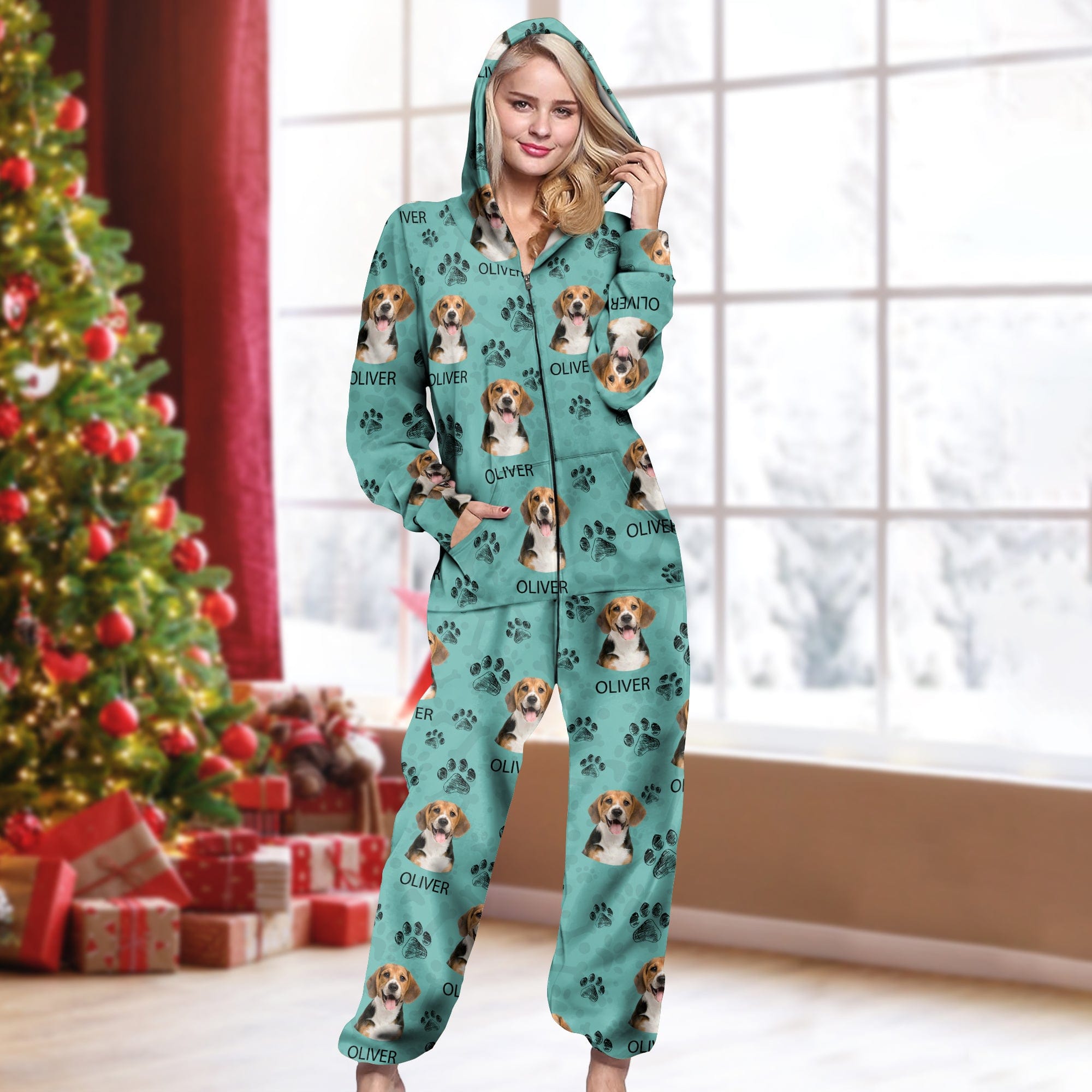 Custom Photo With Dog Cat Paw Onesie Pajamas For Dog Lovers TEST_CM 893242