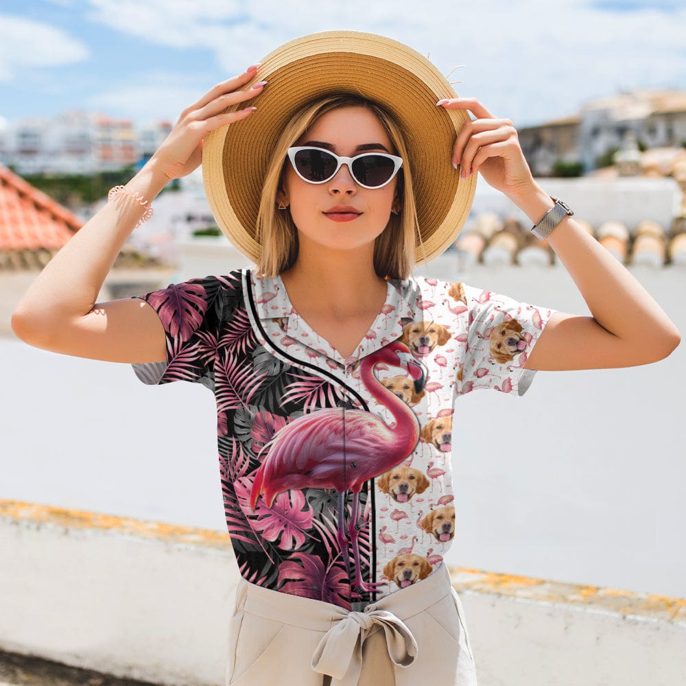 Custom Photo With Flamingo Icon Dog Hawaii Shirt K228 890531
