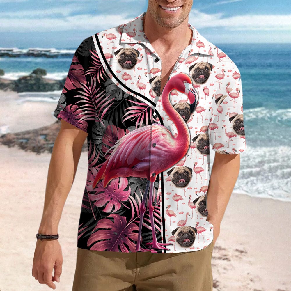 Custom Photo With Flamingo Icon Dog Hawaii Shirt K228 890531