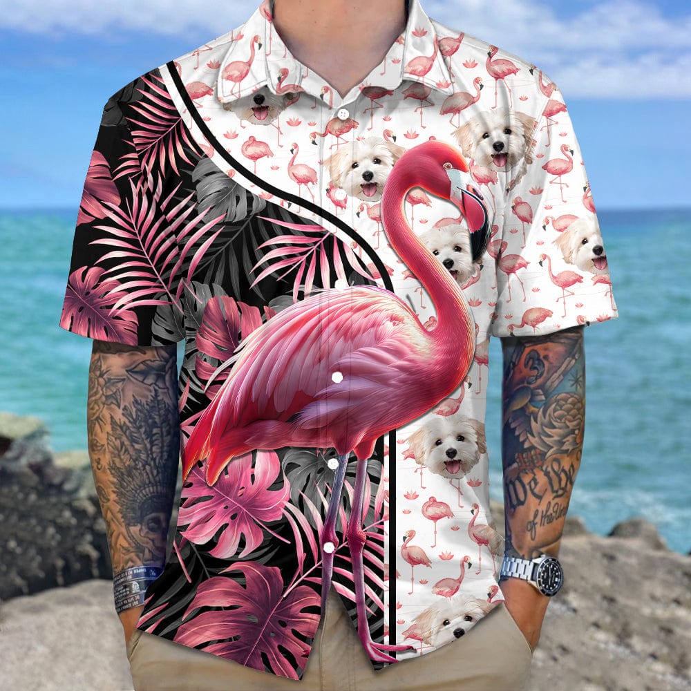 Custom Photo With Flamingo Icon Dog Hawaii Shirt K228 890531