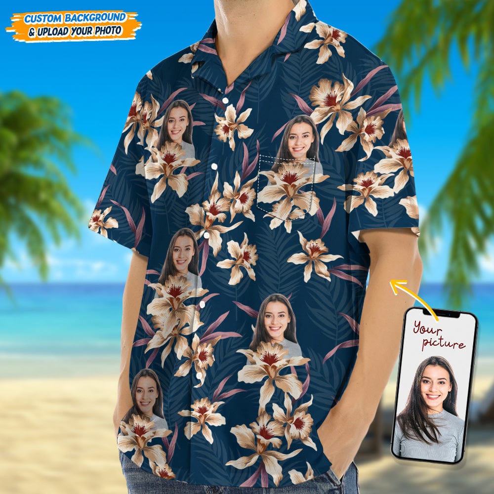 Custom Photo With Lily Flowers Hawaii Shirt N304 889301