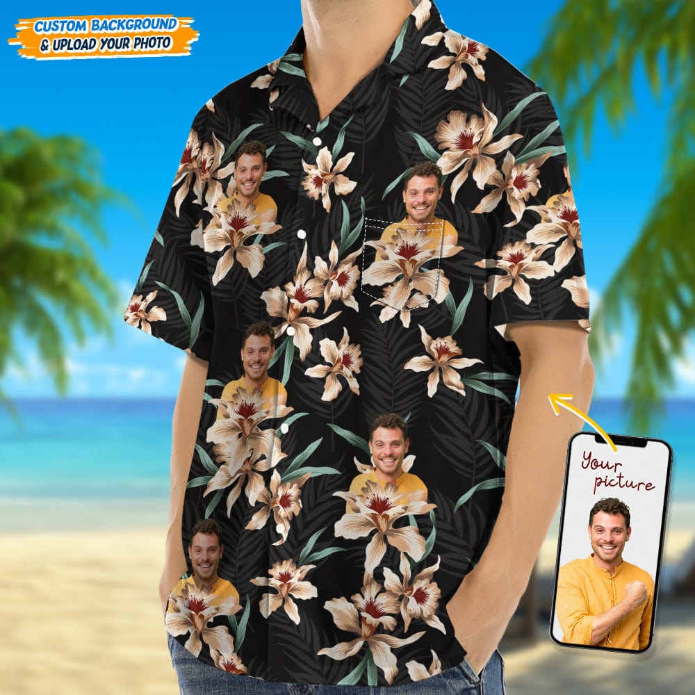Custom Photo With Lily Flowers Hawaii Shirt N304 889301