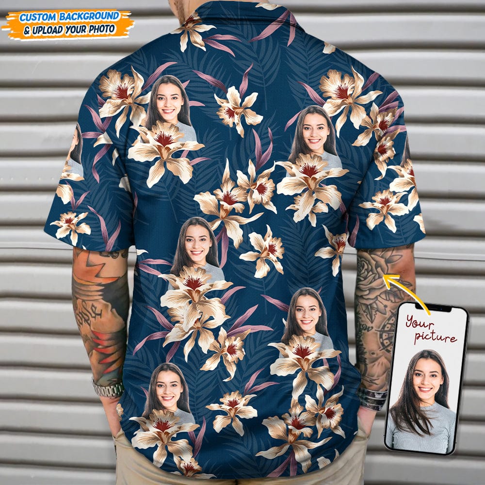 Custom Photo With Lily Flowers Hawaii Shirt N304 889301