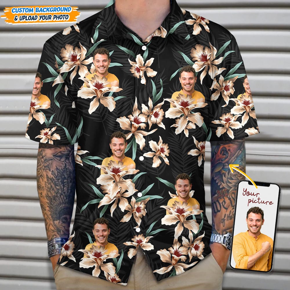 Custom Photo With Lily Flowers Hawaii Shirt N304 889301