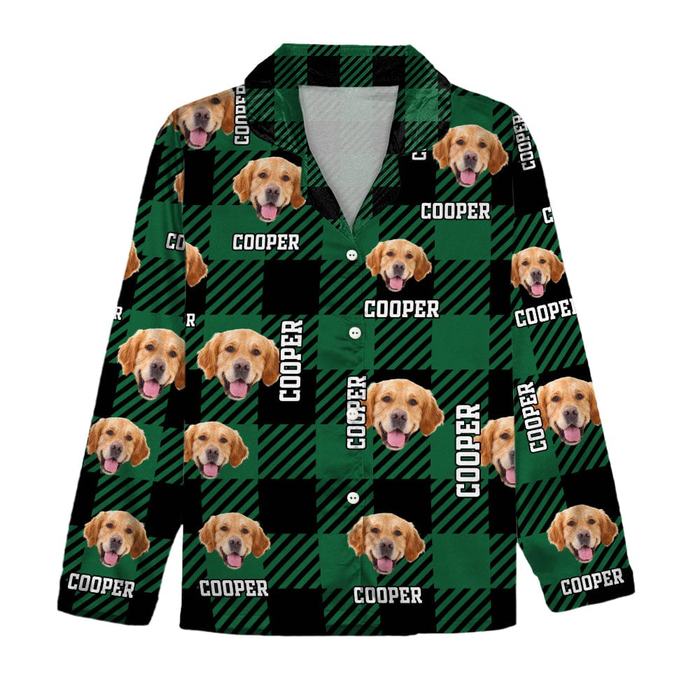 Custom Photo With Plaid Background For Dog Cat Lovers Pajamas T368 889938
