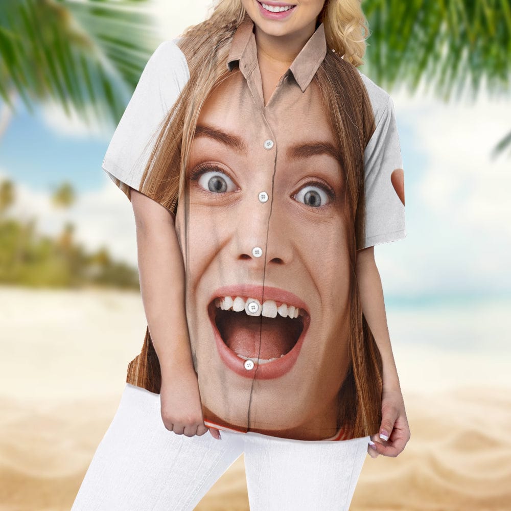 Custom Photo Woman Hawaiian Shirt Sweater Hoodie DA199 890411