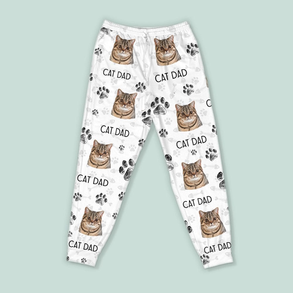 Custom Portrait Cat Mom Cat Dad With Paw Pattern Sleepwear N304 889762