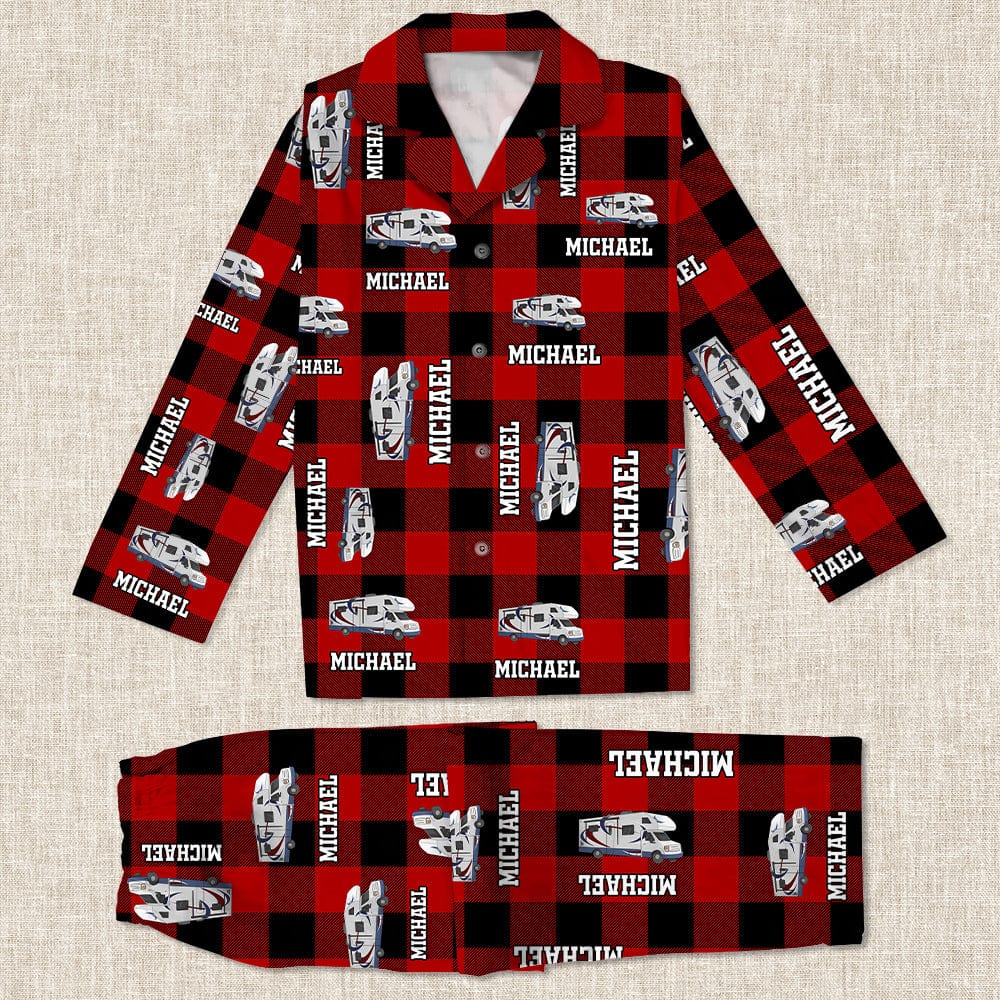 Custom RV Camping Flannel Pajamas K228 888799