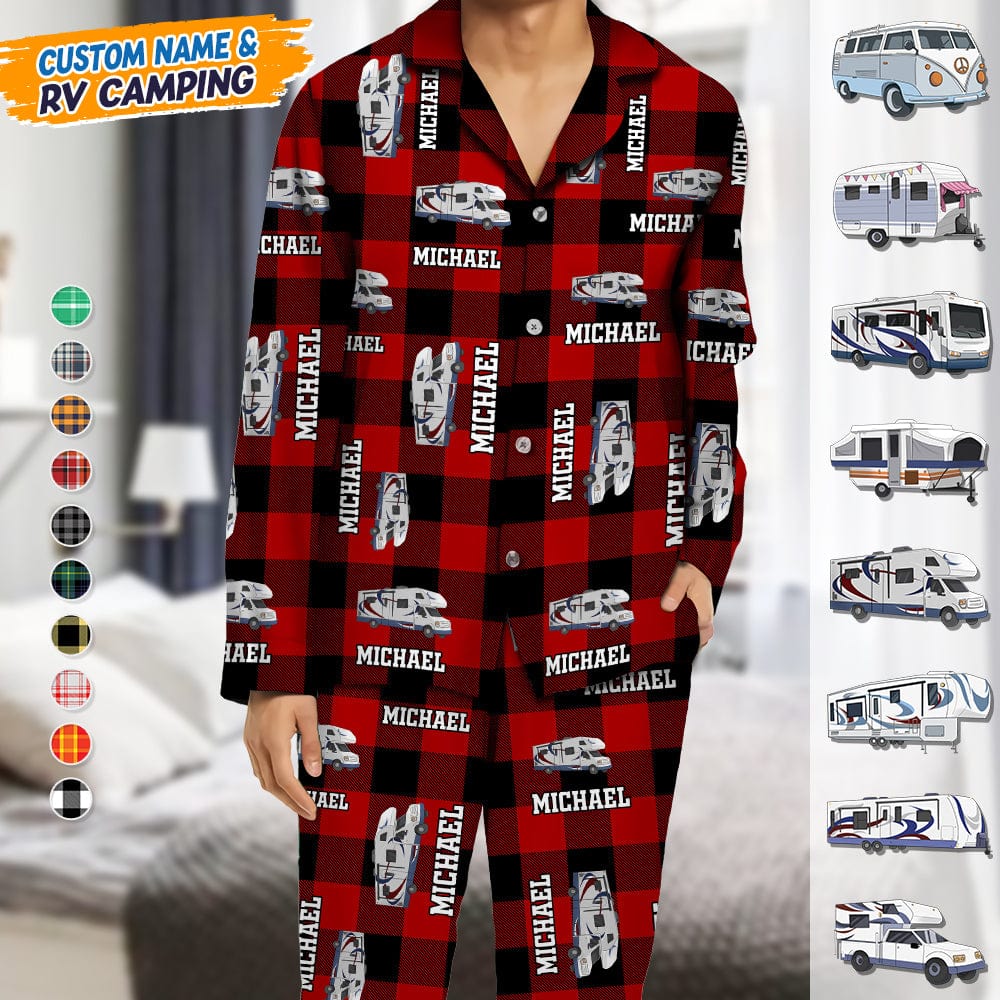 Custom RV Camping Flannel Pajamas K228 888799