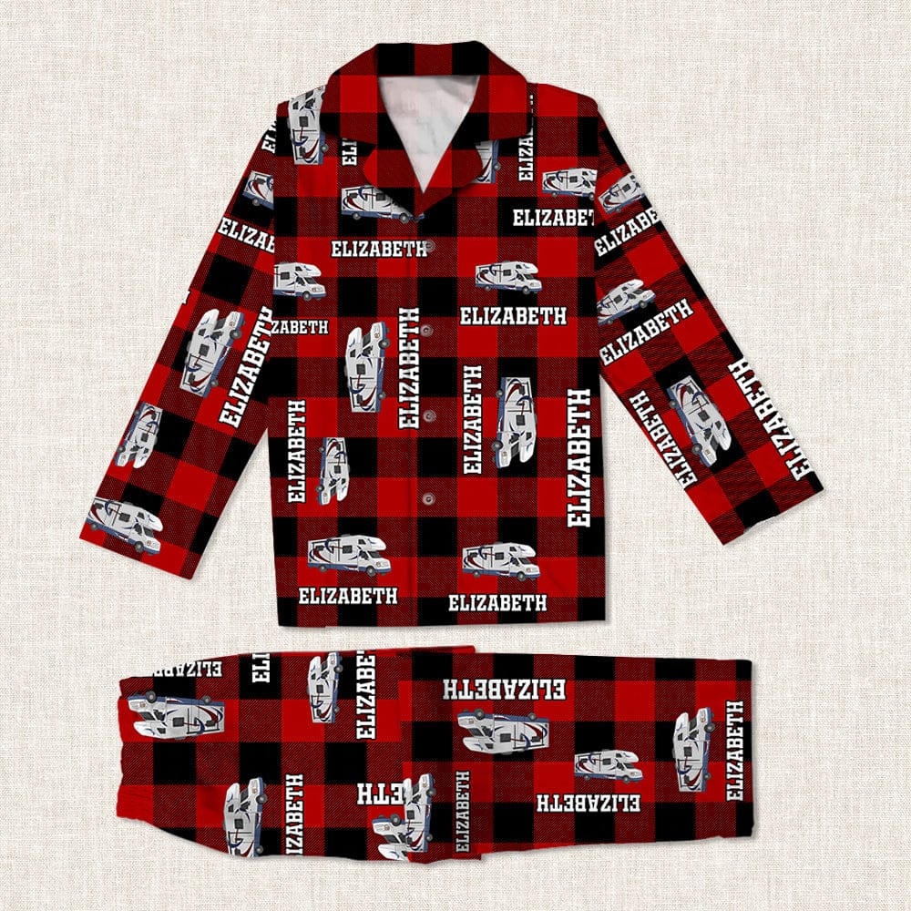 Custom RV Camping Flannel Pajamas K228 888799