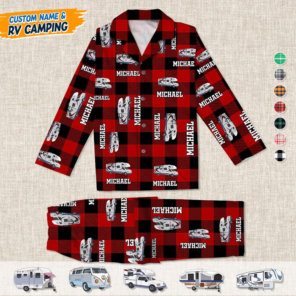 Custom RV Camping Flannel Pajamas K228 888799
